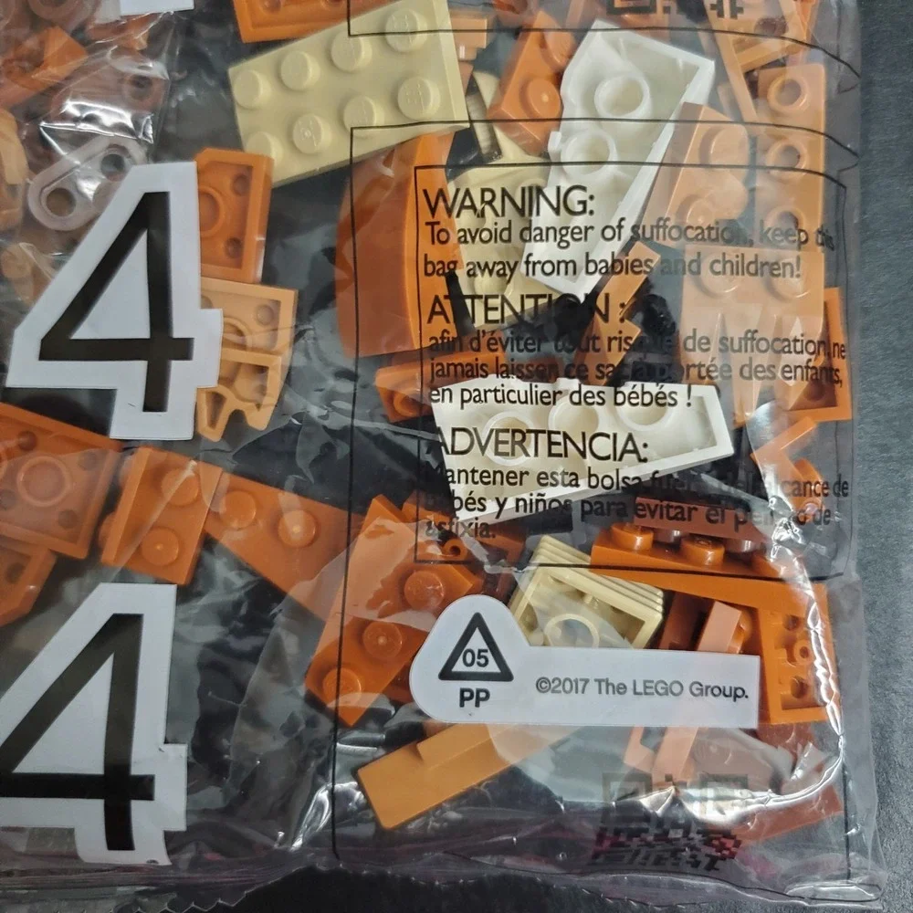Lego Replacement Pieces Sealed Bag #4 Brown Tan Cream Bricks‎ 2017 - Set Unknown